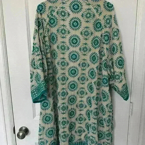 NWT - Soft Surroundings- Teal Bohemian Cardigan -One size - Picture 2 of 15